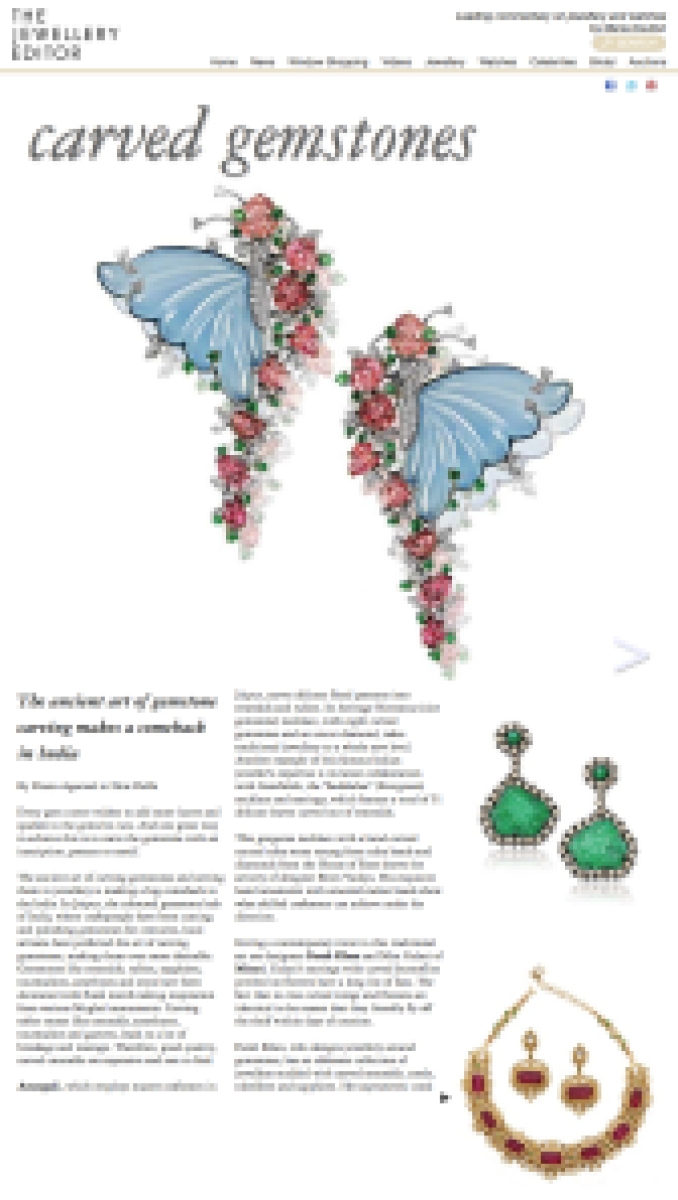 Story on Carved gemstone trending in high jewellery, written for The Jewellery Editor (click on the image to read the full story)