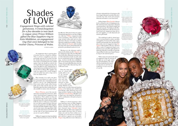 VO Plus Jan 2016- Engagement Ring Trends 'Shades of Love'